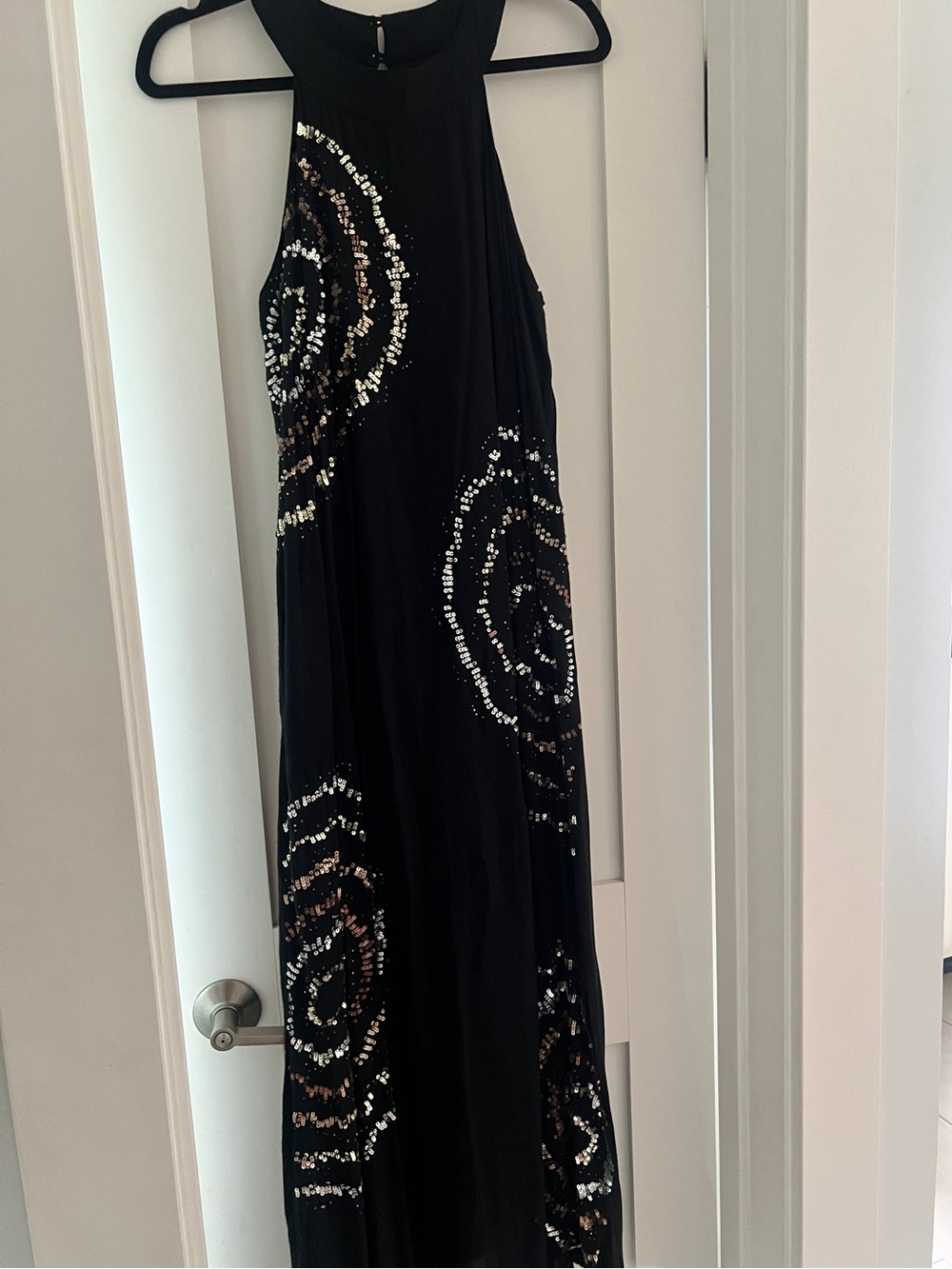 Lula Soul Women’s sequin maxi cotton halter dress